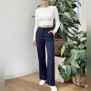 Target Mossimo Navy Blue Military Band Uniform Striped Pants 4 Trousers Slacks